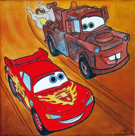 McQueen 2, akryl na plátne, 30x30 cm